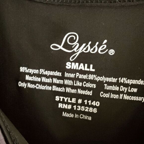 Lysse Long Sleeve Drape Gray Top High-Low Inner Control Tank Style #1140 Size Sm - Picture 3 of 4